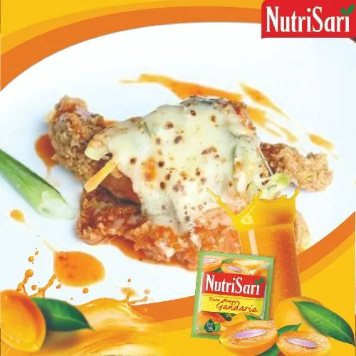 Nutrisari + Ayam Crispy Mozzarella